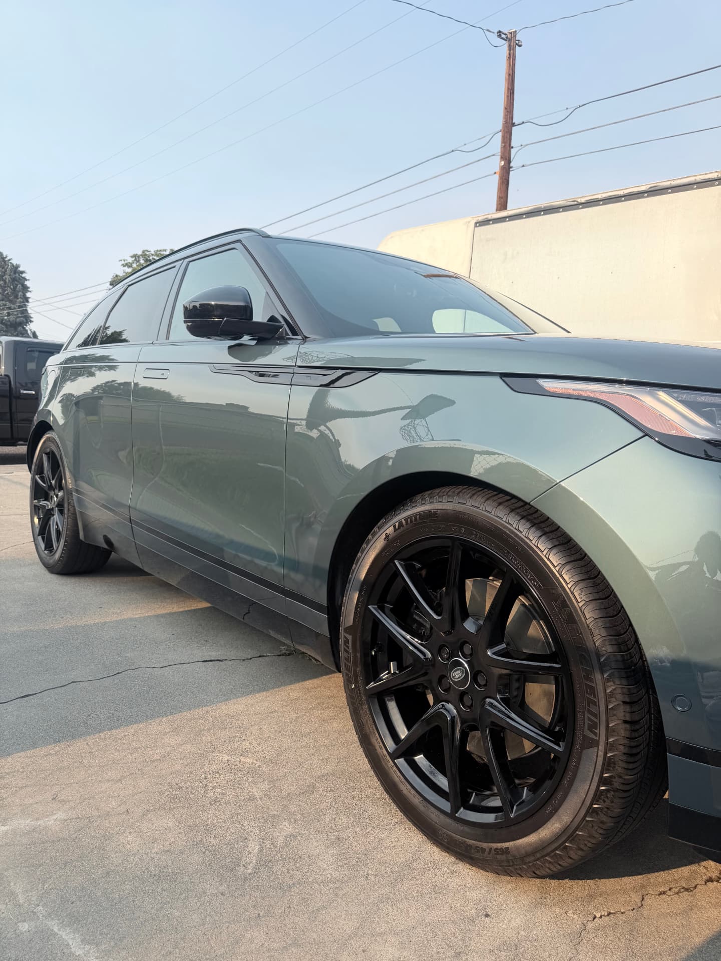 Ceramic coated Range Rover showing a glossy reflective finish